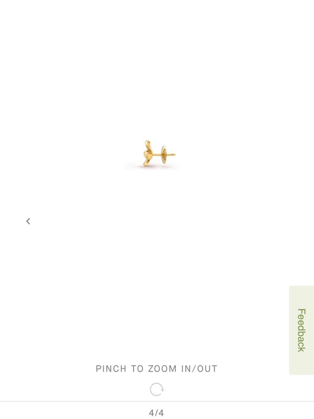 Van Cleef & Arpels Frivole earrings, mini model, 18K Yellow Gold and Emerald - Picture 7 of 8